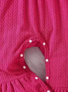 Bebé niña Mono ribete con fruncido pierna amplia