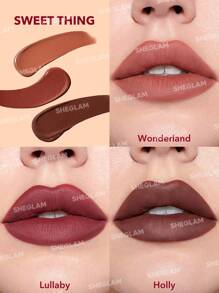SHEGLAM Matte Allure 迷你液體唇膏套裝-Sweet Thing 3 件/套 持久唇膏 滋養向日葵油 減少唇部細紋 液體唇膏旅行套裝 派對液體唇膏 品牌 美容 化妝 化妝品 適合女性與女孩 完美搭配夏季春季 Y2K 時尚 流行 生日 母親節禮物 假期 派對準備就緒 最佳顏色 - Sweet Thing - 查看 2