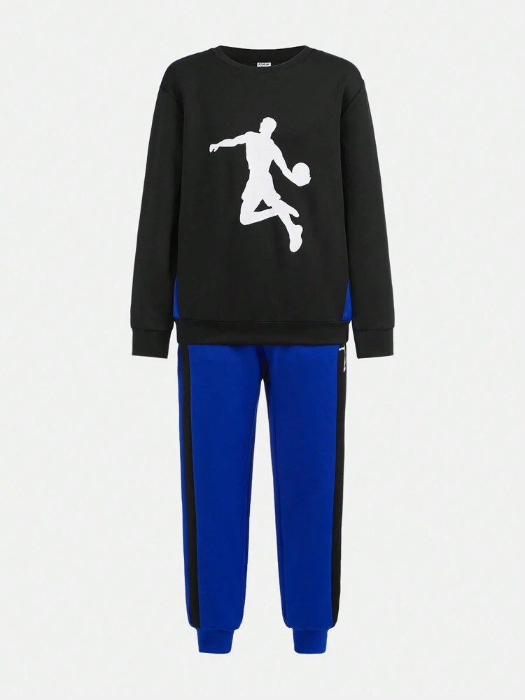 Tween Boy Figure Graphic Sports Sweatpants
