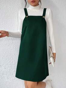 Chiquease Robe Salopette Unicolore Sans Pull