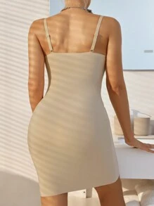 素色緊身塑身衣洋裝