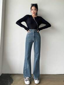 DAZY Pantalones Vaqueros Acampanados Para Mujer