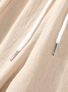 Manfinity Homme 男士翻蓋口袋襯衫和褲子不帶T恤 - 卡其色 - 查看 7