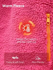 In My Nature Men Zip Half Placket Teddy Sweatshirt