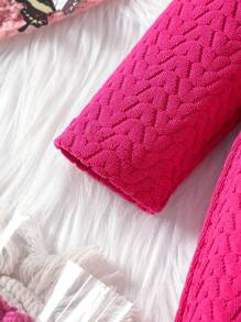 Bebé niña Mono ribete con fruncido pierna amplia