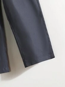 男大童素色西裝外套&西裝褲&馬甲西裝外套無襯衫 - 灰色 - 查看 5