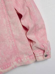 Manfinity Hypemode Men 1pc Flap Pocket Denim Jacket - Pink - View 3