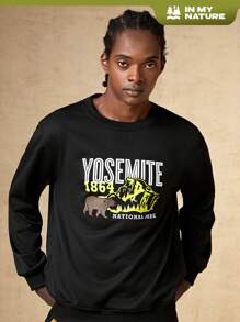 In My Nature In My Nature Uomo Pullover con grafica lettera esterno