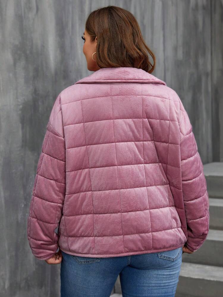 Plus Drop Shoulder Padded Coat