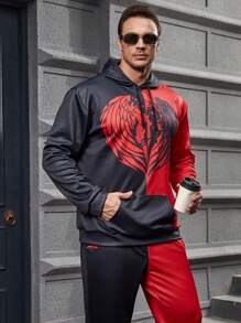 Manfinity LEGND 男士大尺碼運動衫和褲子套裝 - 彩色 - 查看 4