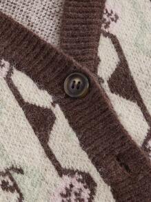 SHEIN MOD 1pc Floral Pattern Sweater Vest - Multicolor - View 3