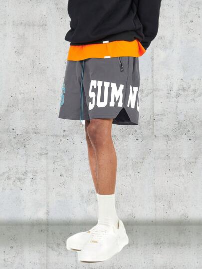 SUMWON Nylon Short With Front Graphic