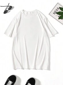 Men's Butterfly & Slogan Print T-shirt - White - View 2