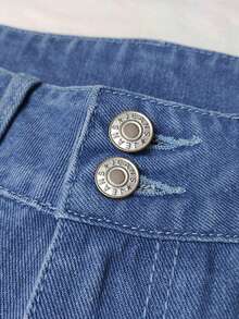 Zipper Fly Wide Leg Jeans - Light Wash - View 3