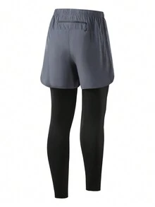 Manfinity Sport Corelite Nam 2 trong1 Khối màu Quần thể thao - Xám - Xem 2