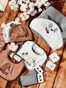 We Bare Bears X SHEIN Calcetines De Bebé Gruesos Y Cálidos A Media Pantorrilla, 3 Pares