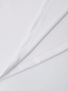 Men Slogan Graphic Drop Shoulder Tee - White - View 4