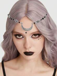 ROMWE Goth 1pc Moon Decor Headwear - Multicolor - View 1