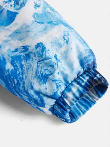 SHEIN Tween Boy Mountain Print Hooded Sports Coat