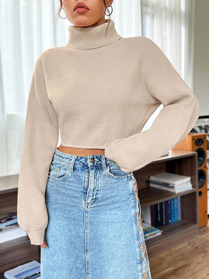 shein cropped turtleneck