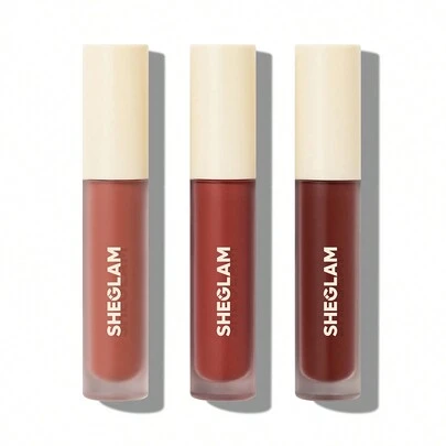 SHEGLAM Matte Allure Mini Liquid Lipstick Set-Private Tour 3 Pcs/Set Long Lasting Lipstick Nourishing Sunflower Oil Reduce Lip Fine Lines Liquid Lipstick Travel Set Lip Combo Brand Beauty Makeup Face Paint Cosmetic For Women Girls Perfect For Spring Summer Ideal For Y2K Fancy Fashion Suitable For Birthday Mother'S Day Gift Rave Party Ready Best Color