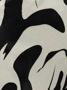 SHEIN Clasi Graphic Print Boat Neck Bodycon Dress - Multicolor - View 7