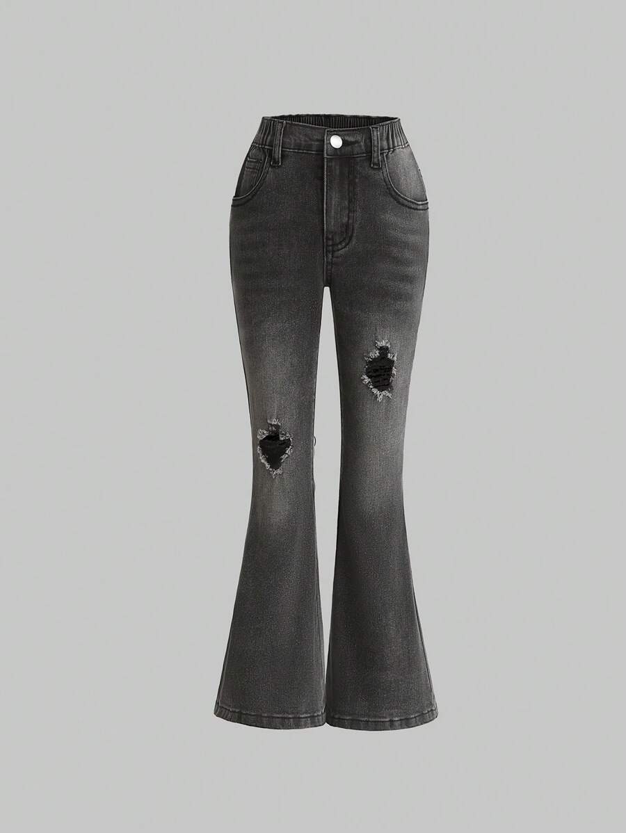 Cô Gái Trẻ Quần jean - Màu xám đen - Xem 1