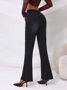 SHEIN Privé Hoge taille Jeans met brede pijpen