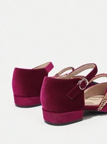 SheIn MOD Women Color Block Round Toe Flats - Multicolor - View 4