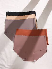 Talla grande 5 piezas Bragas ribete en abanico - Multicolor - Ver 1