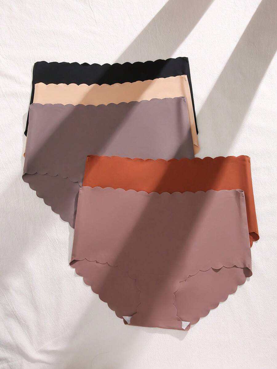 Talla grande 5 piezas Bragas ribete en abanico - Multicolor - Ver 1