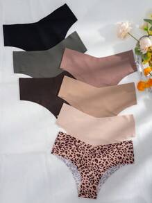 7pack Leopard Print No Show Panty - Multicolor - View 3