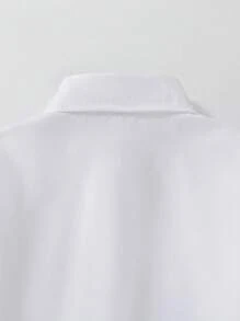 男小童素色前紐扣襯衫