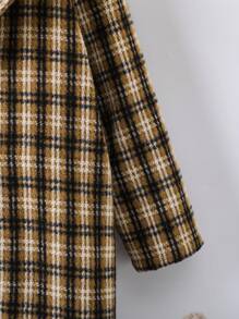 SHEIN Young Boy Plaid Print Thermal Lined Overcoat Without Sweater - Multicolor - View 3