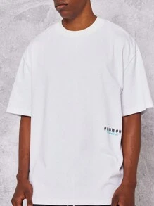 SUMWON Heavyweight Tee With Embroidered Back Logo - White - View 6
