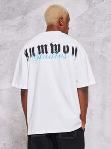 SUMWON Heavyweight Tee With Embroidered Back Logo - White - View 1