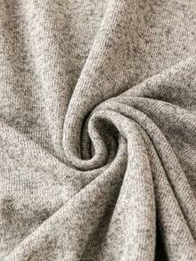 SHEIN LUNE 大碼雜色針織T恤 - 灰色 - 查看 3