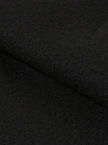 SHEIN 少女星形印花拉链卫衣 - 黑色 - 查看 8