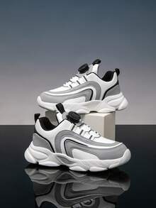 男孩PU皮革防水可旋轉扣飾跑步鞋,輕便 - 彩色 - 查看 4