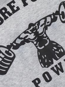 男士纯色袋鼠口袋运动卫衣 - 灰色 - 查看 6