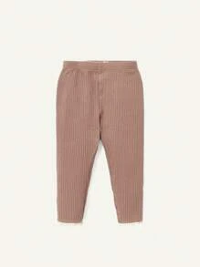 Cozy Pixies 3 pezzi Set di leggings per bambina casual e versatili, in maglia morbida, con colori uniti e volant sul fondo - Albicocca - Visualizzare 9