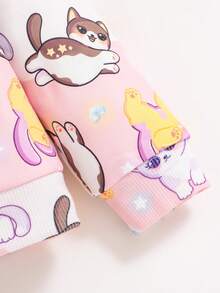 SHEIN 女嬰卡通圖案運動衫 - 彩色 - 查看 3