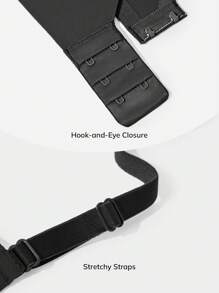 LUVLETTE Wireless Push-Up Plunge T-Shirt Bra - Black - View 9