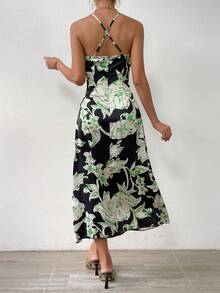 SHEIN VCAY 印花細肩帶吊帶洋裝 - 彩色 - 查看 2