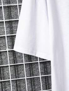 Men Floral Print Drop Shoulder Tee - White - View 3