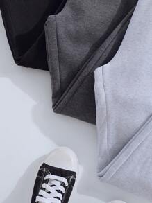 Teen Girl 3pcs Letter Graphic Thermal Sweatpants - Multicolor - View 6