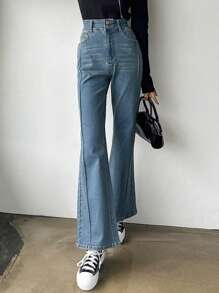 DAZY Pantalones Vaqueros Acampanados Para Mujer