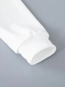 Baby Boy Dog & Letter Graphic Contrast Collar Sweatshirt - Multicolor - View 3