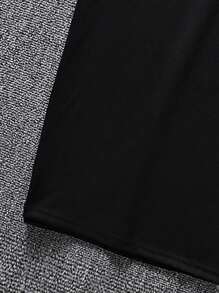 Manfinity LEGND 男士字母&老鷹印花T恤 - 黑色 - 查看 4