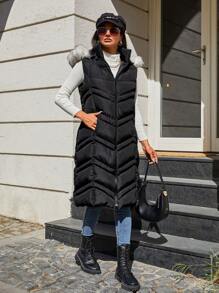 EURMUSE Women's Padded Jacket - Black - View 5